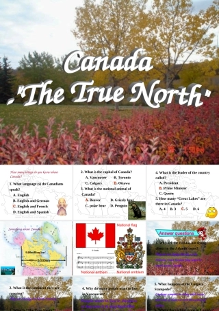 高中英语Unit 5 Canada— The True North 课件1 新课标 人教版 必修3 课件