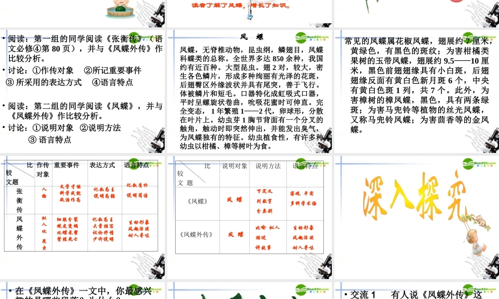高中语文(凤蝶外传)课件 新人教版必修3 课件