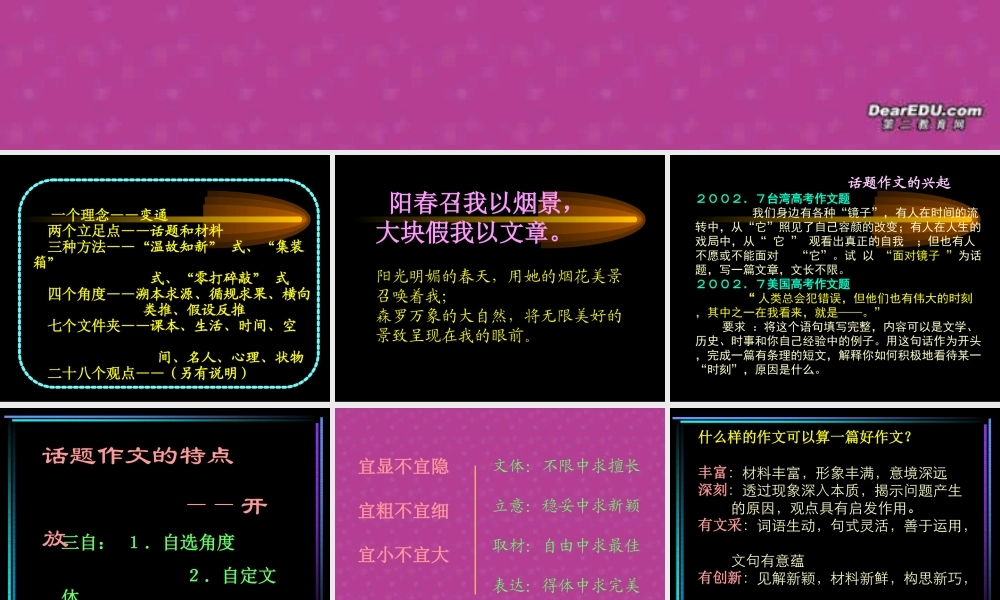 福建地区高三语文变通作文课件 新课标 人教版 课件