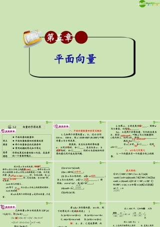高三数学第一轮总复习 5.2 向量的字符运算课件