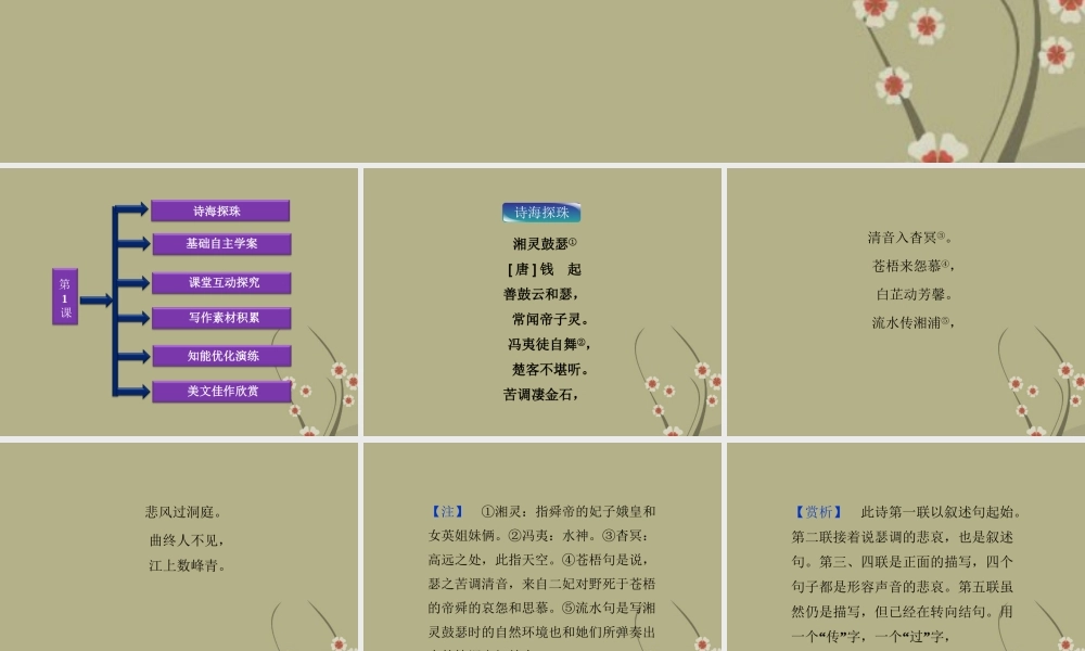 高中语文 第一单元第1课(柳毅传)传奇的爱情课件 粤教版选修5 课件