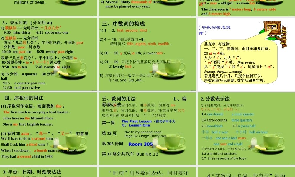 初中英语语法-数词