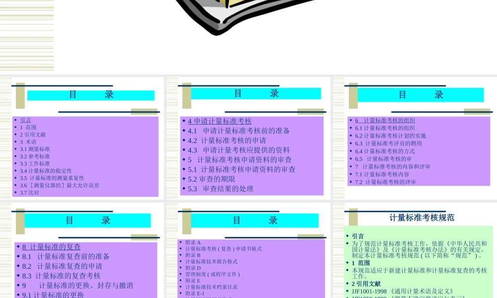 计量标准考核规范