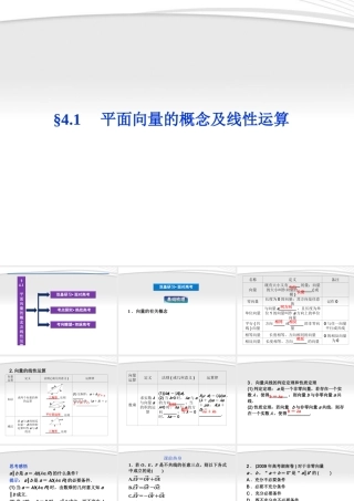 高考数学总复习 第4章§4.1平面向量的概念及线性运算精品课件 理 北师大版 课件