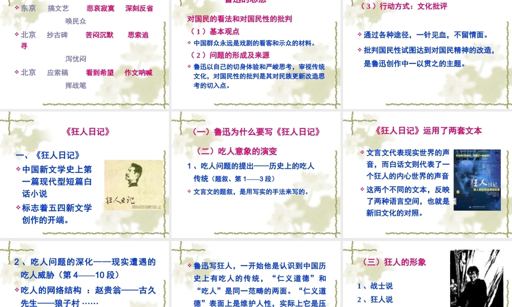 高中语文狂人日记课件粤教版选修五 课件