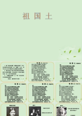 高中语文 (祖国土)课件3 苏教版必修3 课件