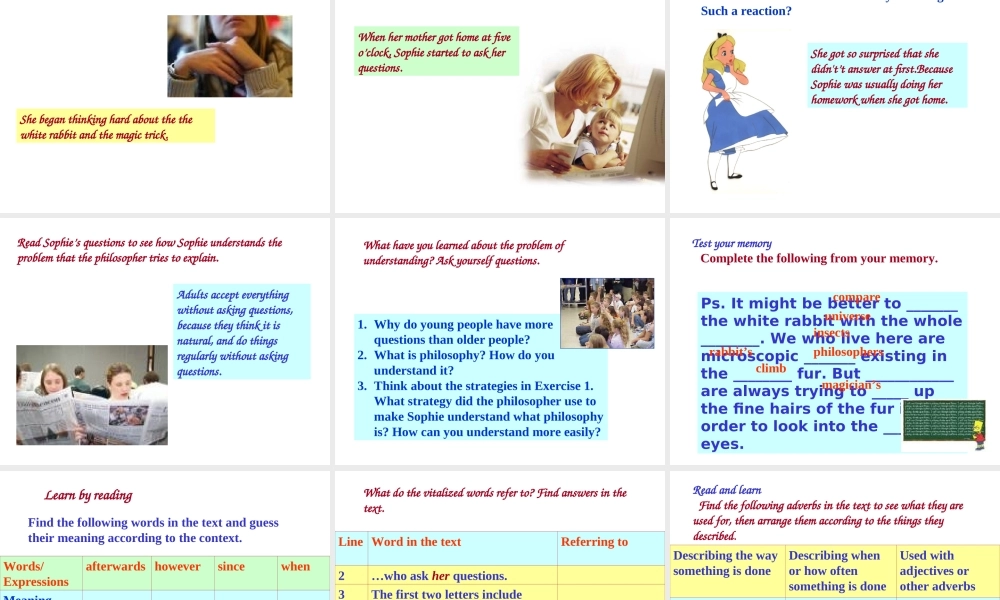 高中英语Unit 15 Lesson 4 Understanding课件1 北师大版 必修5 课件