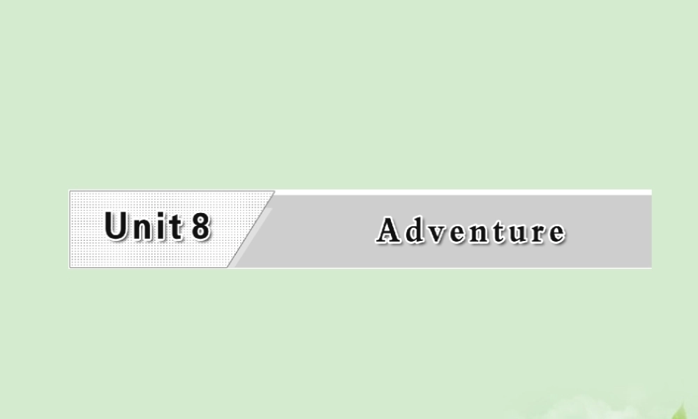 高考英语一轮复习 Unit8 Adventure课件 北师大版必修3 课件