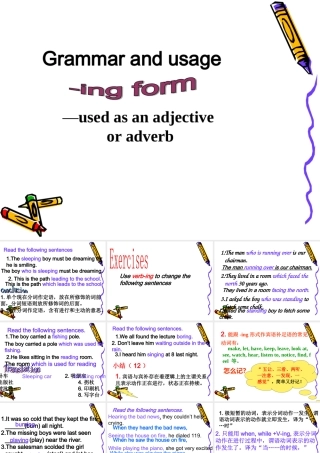 高二英语unit2 global drinks-grammar课件