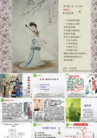 高中语文 第一单元之(林黛玉进贾府)课件 新人教版必修3 课件