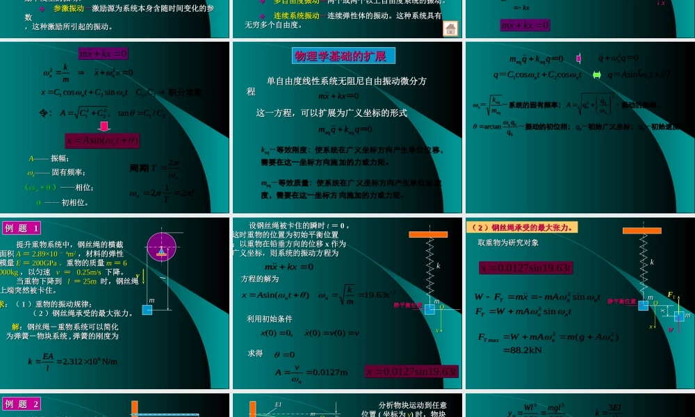 机械振动基础培训讲义