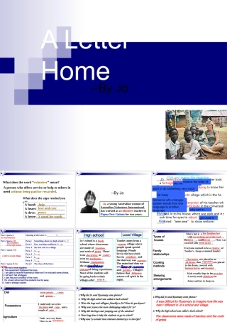 高中英语：Unit4 Sharing-A Letter Home复习课件(人教新课标选修7) 课件