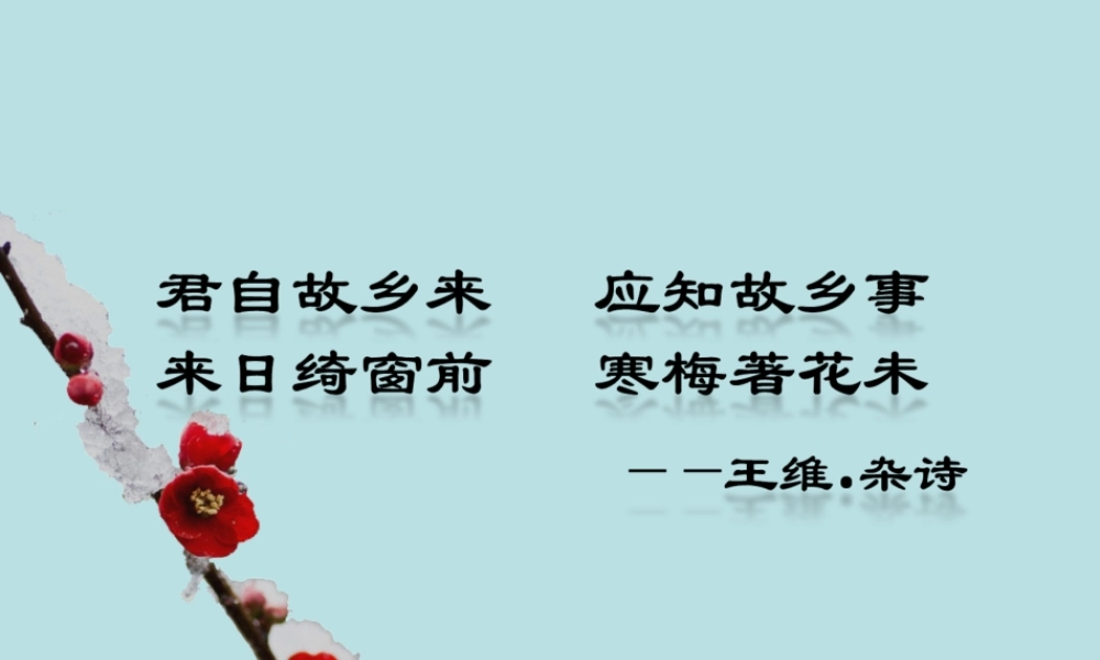 高中语文乡土情结课件 苏教版必修1 课件