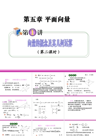 高考数学第一轮总复习 5.1向量的概念及其几何运算(第2课时)课件 理 (广西专版) 课件