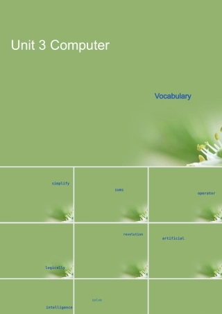 高中英语 Unit 3 Computer课件 新人教版必修1 课件