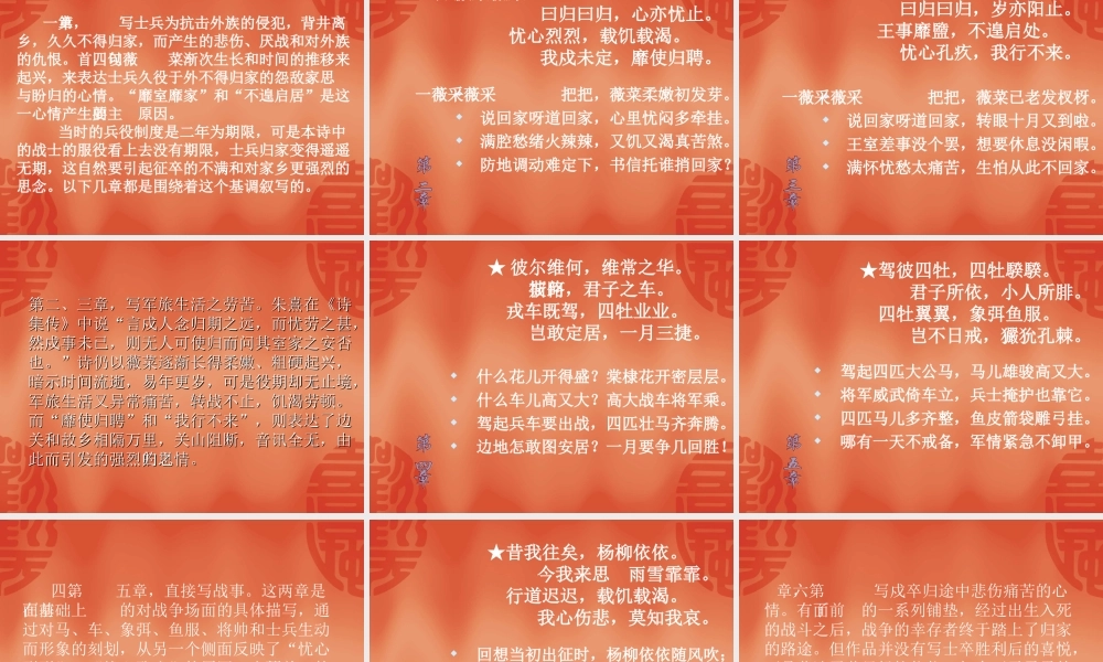 高中语文：242(采薇)课件(1)(新人教版必修2) 课件