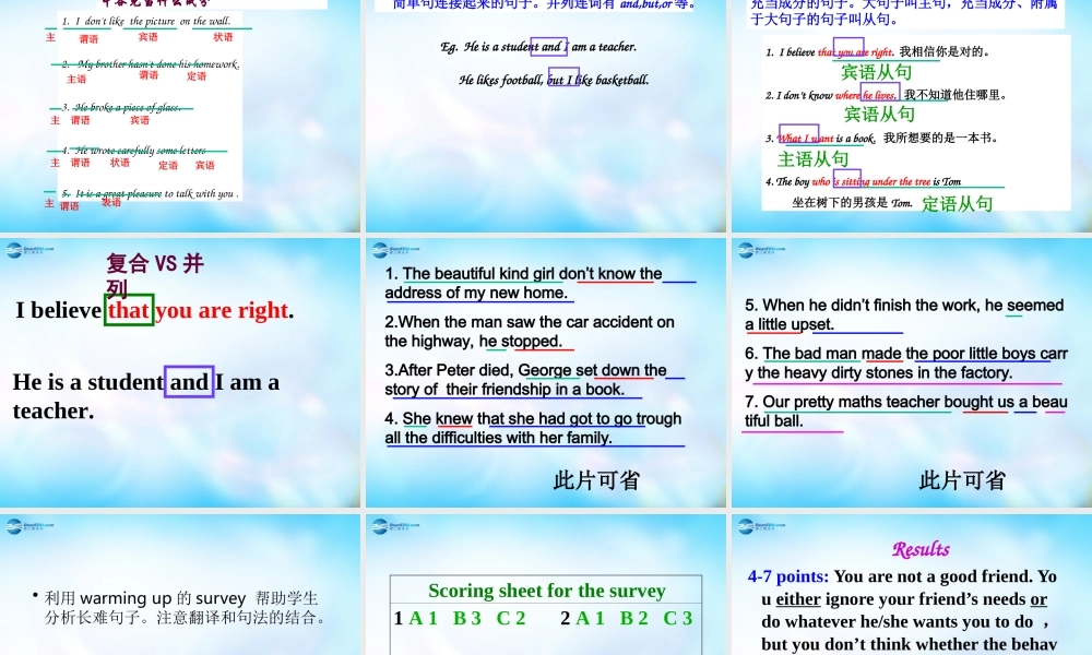 高中英语 unit1 音标 句子成分课件 新人教版必修1 课件