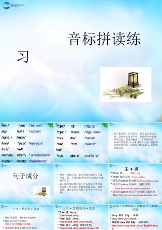 高中英语 unit1 音标 句子成分课件 新人教版必修1 课件