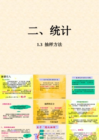 河北省定州地区高三数学抽样方法资料 新课标 课件