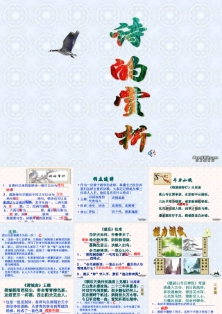诗的赏析 中考语文必胜宝典课件集