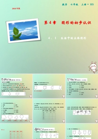 秋七年级数学上册 第4章 图形的初步认识 4.1 生活中的立体图形课件 (新版)华东师大版 课件