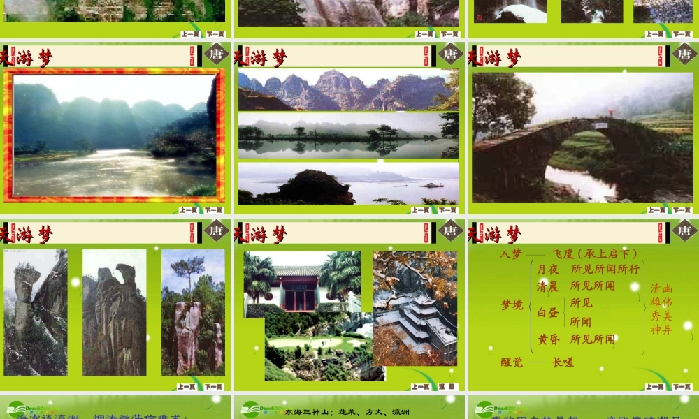 高中语文 (梦游天姥吟留别)教学课件 语文版必修2 课件