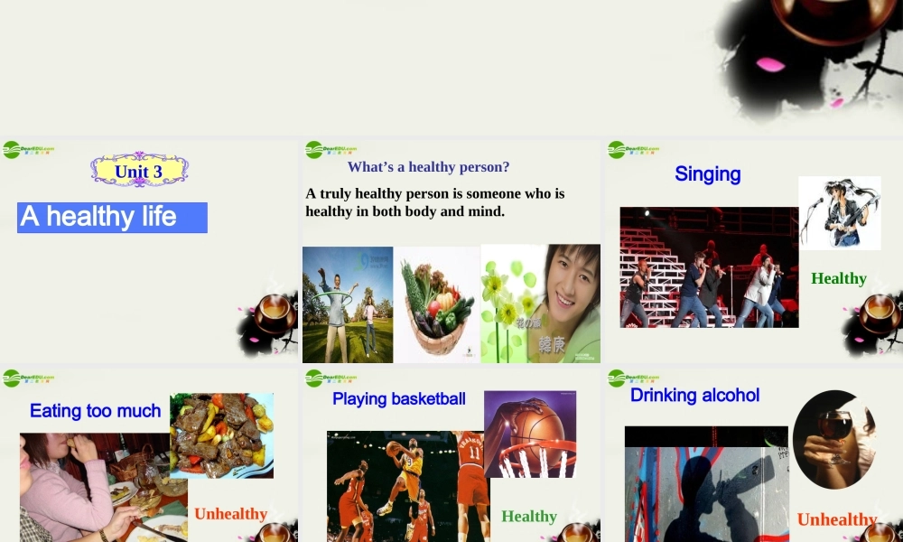 高中英语评优课资料6 Unit 3 A Healthy Life课件