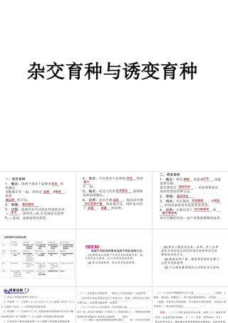 6.1《杂交育种与诱变育种》课件-杨明明