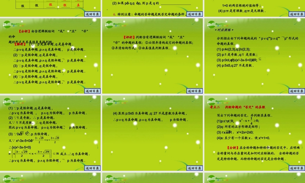 集合与常用逻辑用语 精品课件