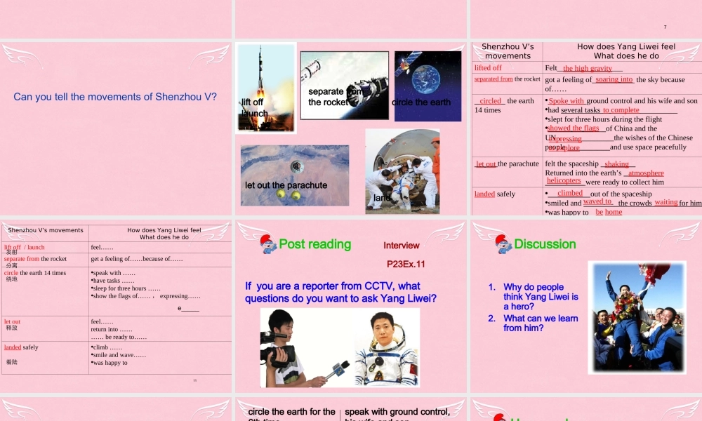 高中英语 Unit 2 Heroes Modern Heroes课件 北师大版必修1 课件