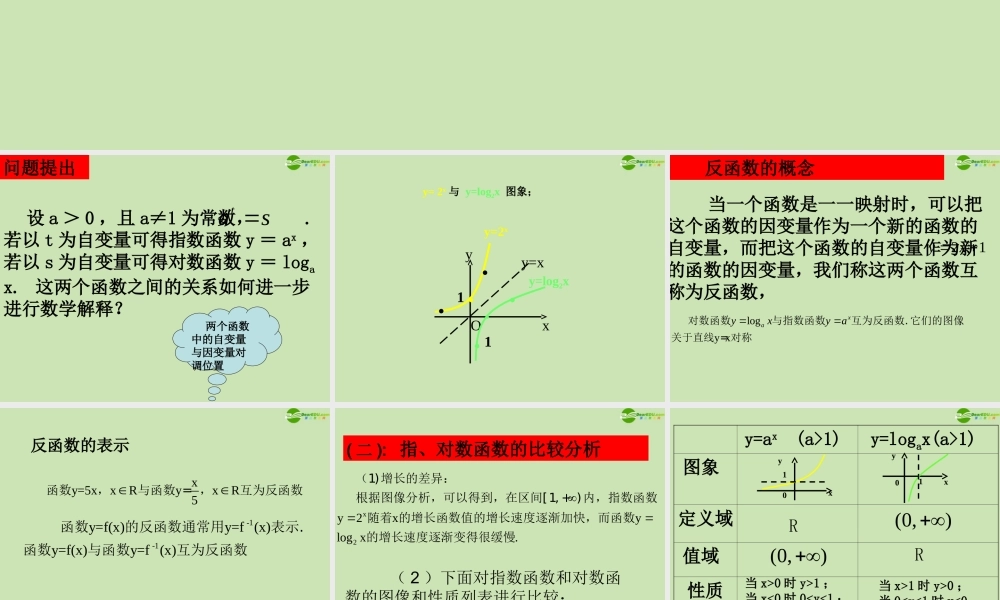 高中数学 323 指数函数与对数函数的关系 课件 新人教B版必修1 课件