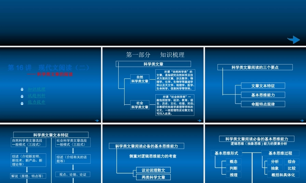 高考语文一轮复习 第16讲 现代文阅读(二)专用课件