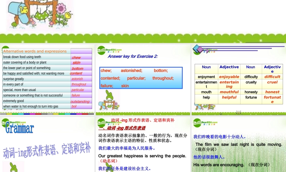 高中英语 unit3语法课件 新人教版必修4 课件