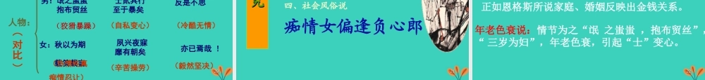 高中语文第三专题氓课件苏教版必修4 课件