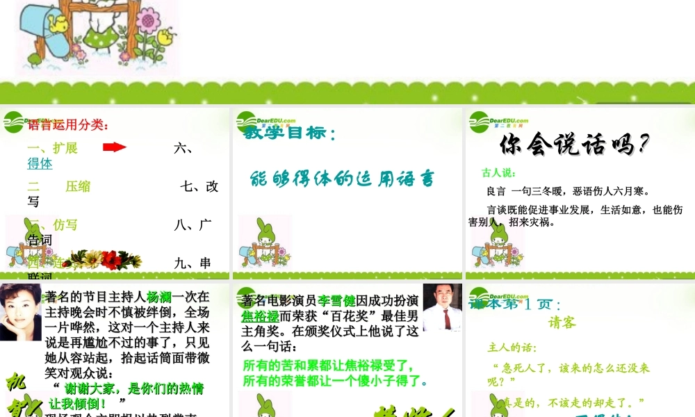 高考语文 语言表达简明连贯得体之课件