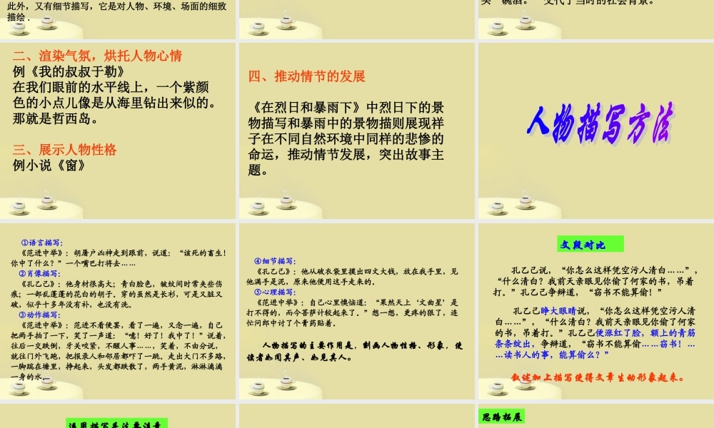 高中语文 (直面挫折，学习描写)课件