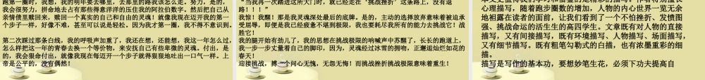 高中语文 (直面挫折，学习描写)课件