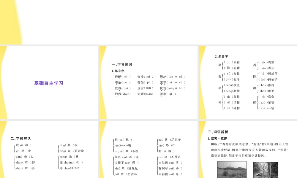 高中语文 自读文本(我与地坛)节选课件 鲁人版必修3 课件
