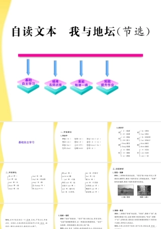 高中语文 自读文本(我与地坛)节选课件 鲁人版必修3 课件