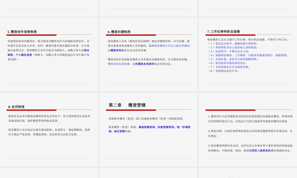 税务稽查工作规程(专题讲座)