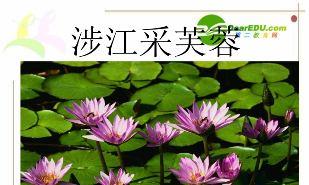 高中语文 第7课　诗三首　涉江采芙蓉课件3人教版必修2 课件