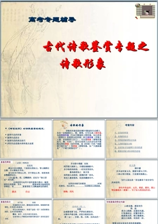 高三语文高考复习古代诗歌鉴赏专题之诗歌形象PPT课件