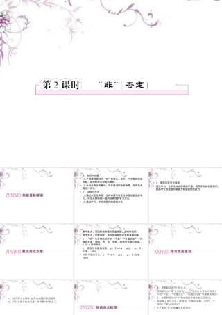 高中数学 1-2-2 非 (否定)课件 新人教B版选修1 课件