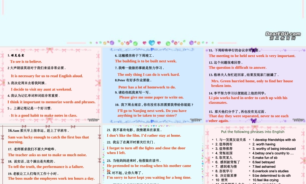高二英语模块五第一单元复习课件 牛津英语 课件