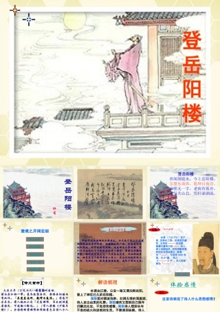 高中语文 1.1(杜甫诗五首：登岳阳楼)课件 粤教版选修(唐诗宋词散曲选读) 课件