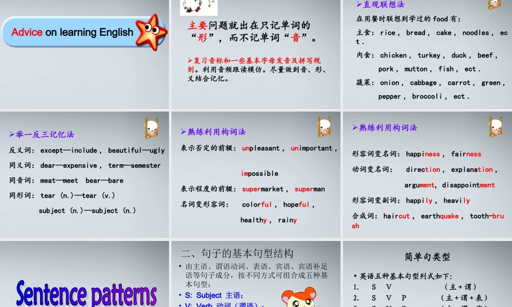高中英语衔接工作最新课件 新人教版必修1 课件