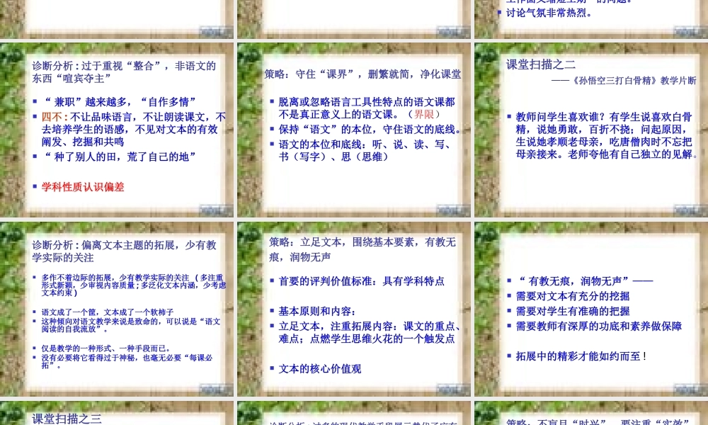 课堂教学问题诊断及解决策略