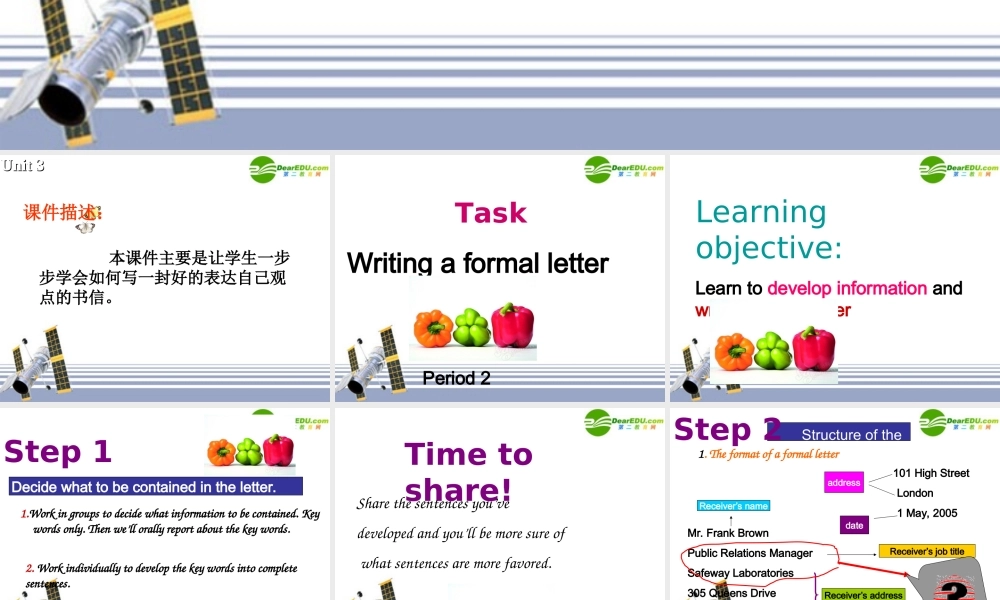 高中英语 Book 5_U3_Task 2课件 牛津版必修5 课件