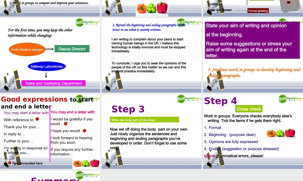 高中英语 Book 5_U3_Task 2课件 牛津版必修5 课件