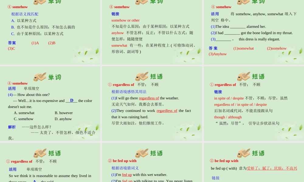 高考英语一轮复习 part1 unit5 Meeting your ancestors课件 新人教版选修8 课件